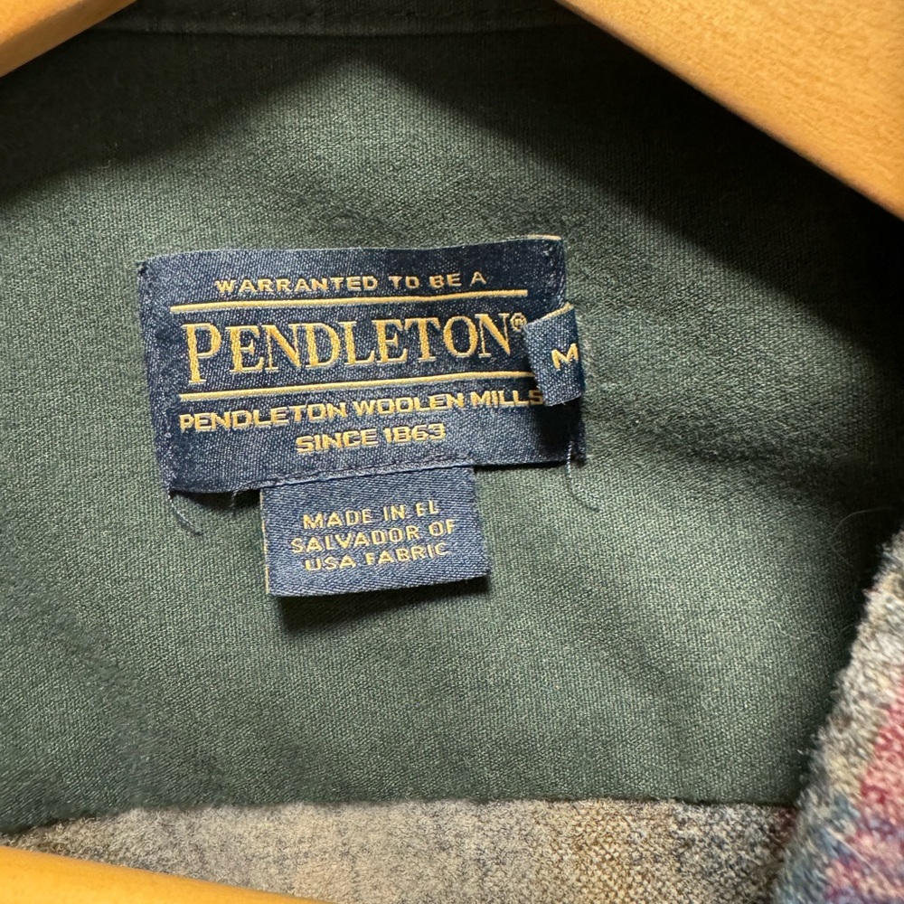 Pendleton Wool Single Pocket Button Down Flannel … - image 2